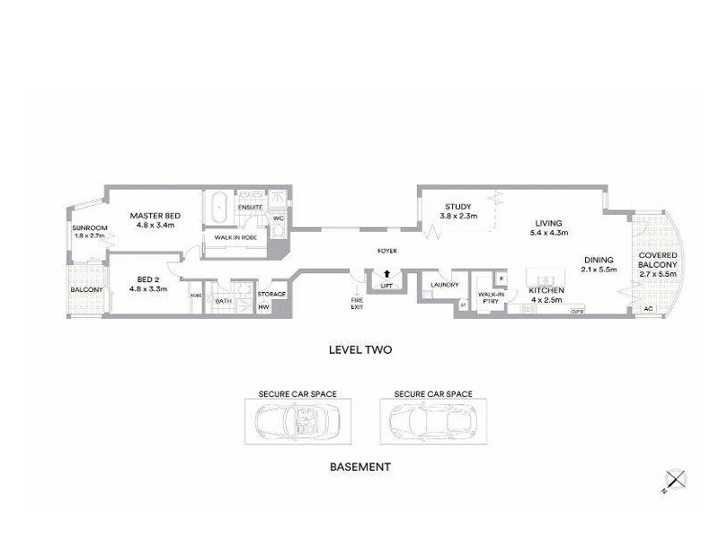 2/258 Pacific Highway, Crows Nest NSW 2065 Floorplan