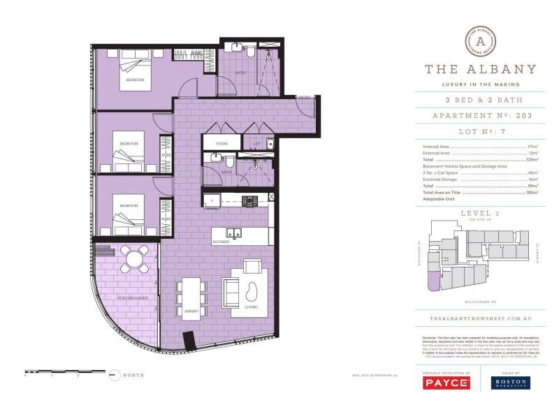 207/101-111 Willoughby Road, Crows Nest NSW 2065 Floorplan