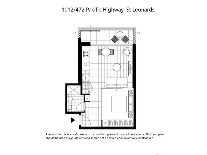 1012/472 Pacific Highway, St Leonards NSW 2065 Floorplan