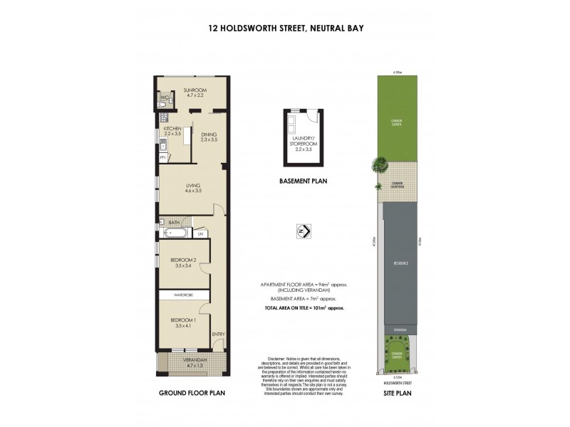 12 Holdsworth Street, Neutral Bay NSW 2089 Floorplan