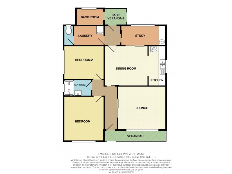 6 Marcus St, Waratah West NSW 2298 Floorplan