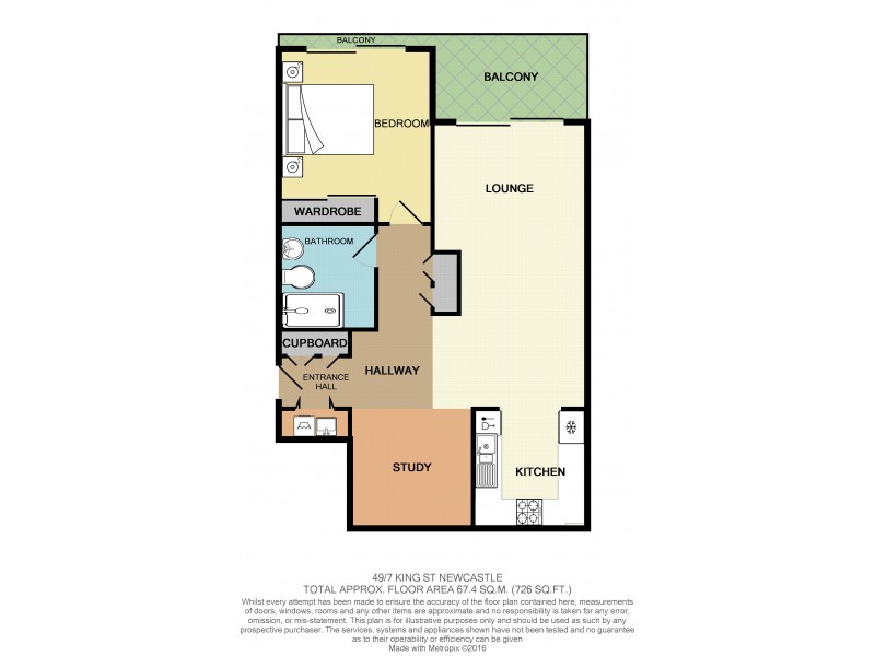 49/7 King Street, Newcastle NSW 2300 Floorplan
