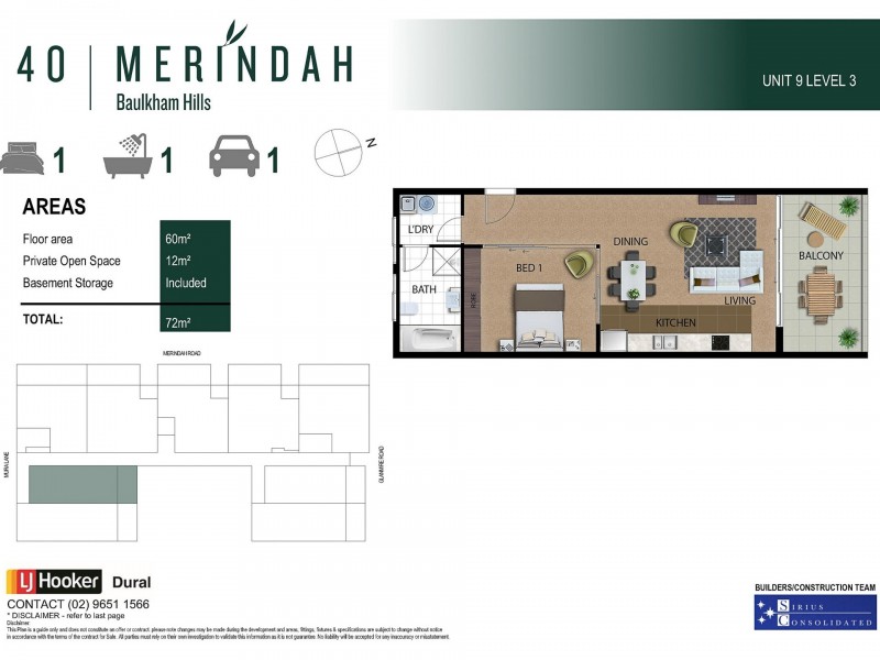 Apartment Studio/40 Merindah Road, Baulkham Hills NSW 2153