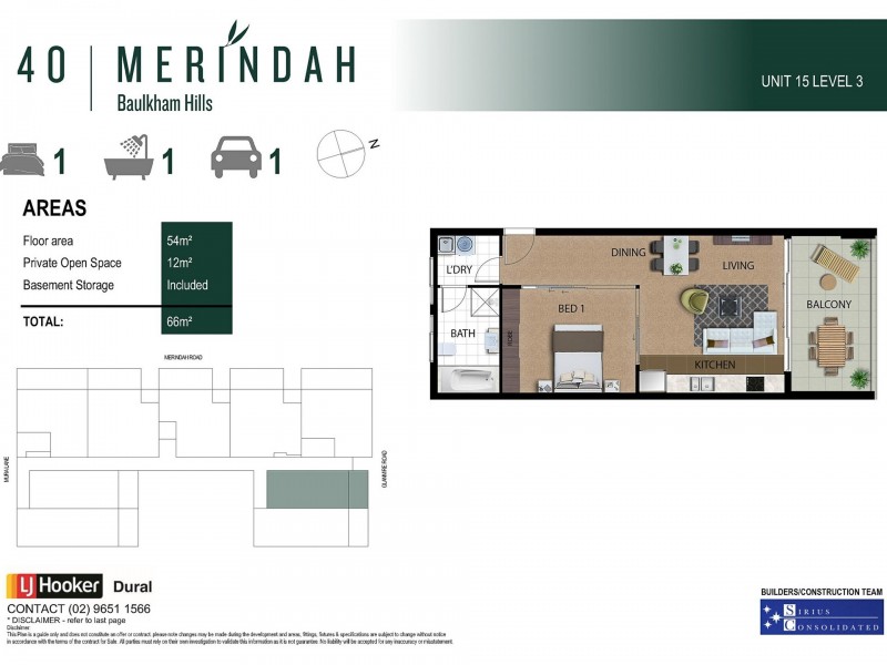 Apartment Studio/40 Merindah Road, Baulkham Hills NSW 2153