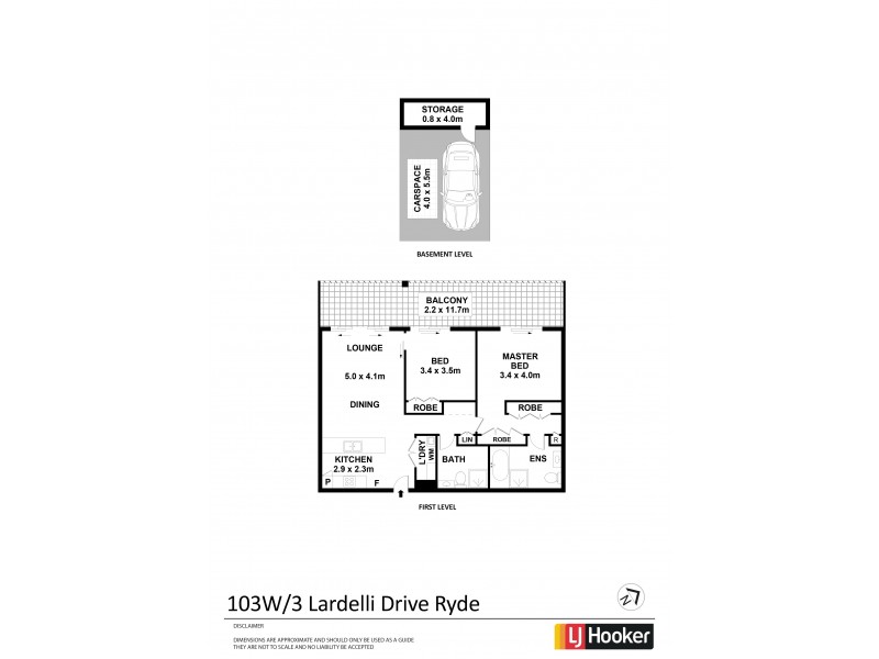 103W/3 Lardelli Drive, Ryde NSW 2112 Floorplan