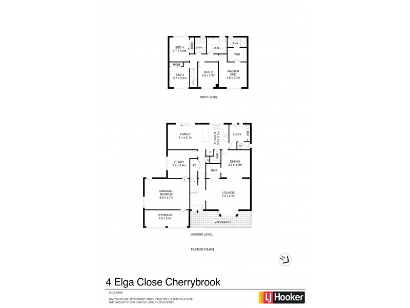 4 Elga Close, Cherrybrook NSW 2126 Floorplan