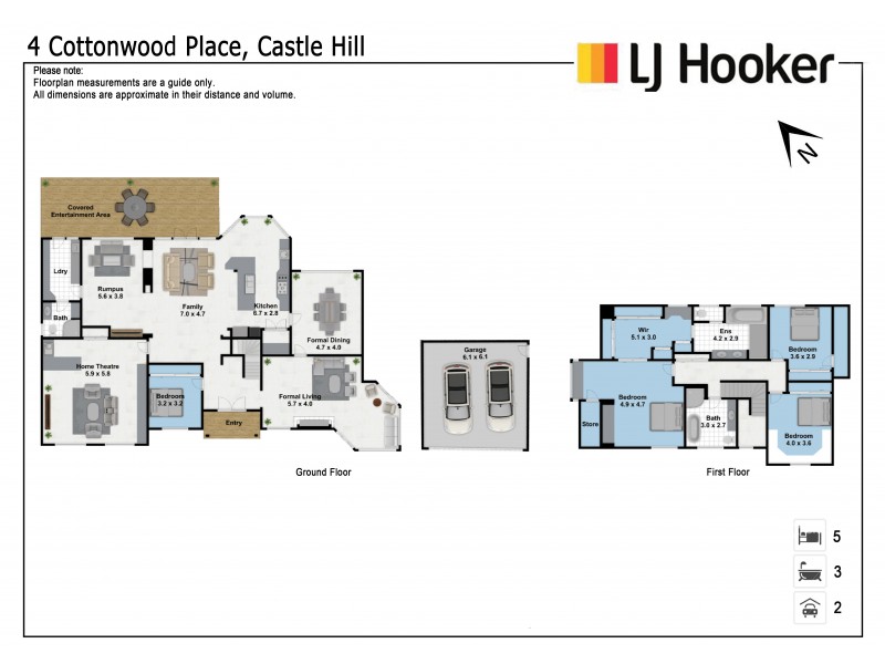 4 Cottonwood Place, Castle Hill NSW 2154 Floorplan