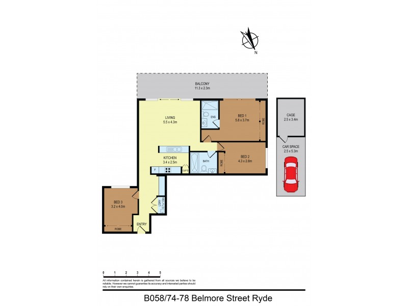 B058/74-78 Belmore Street, Ryde NSW 2112 Floorplan