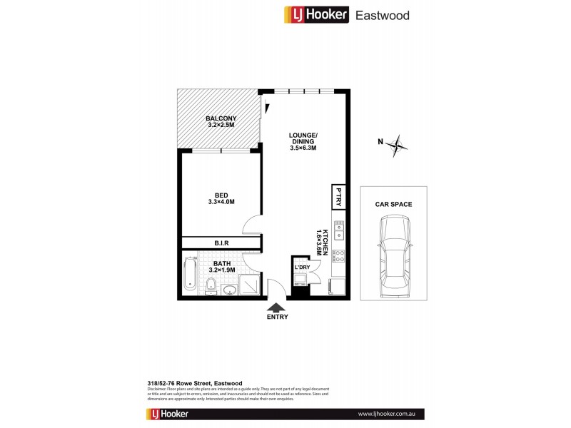 318/60-82 Rowe St., Eastwood NSW 2122 Floorplan
