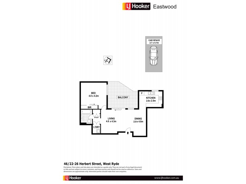 46/22-26 Herbert Street, West Ryde NSW 2114 Floorplan