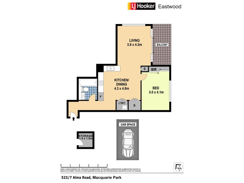523/7 Alma ROAD, Macquarie Park NSW 2113 Floorplan