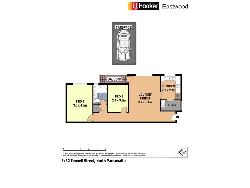 6/32 Fennell St, North Parramatta NSW 2151 Floorplan