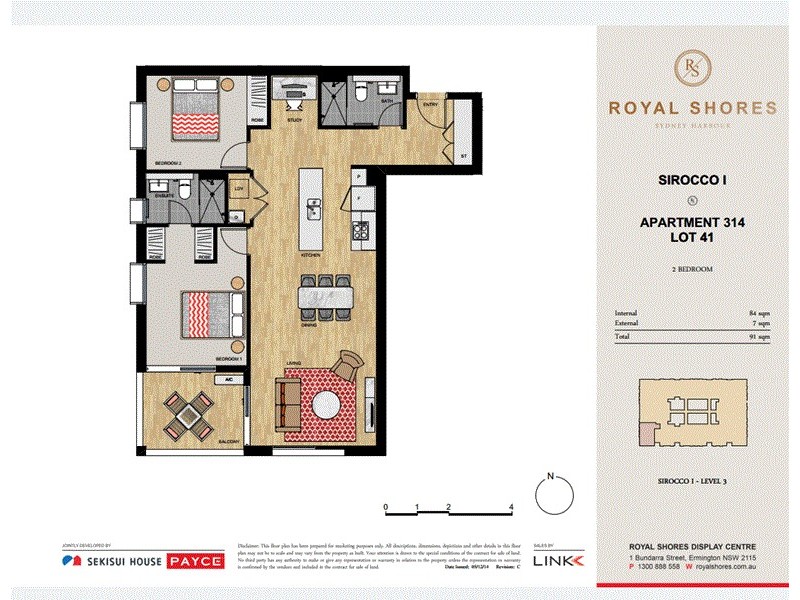 314/24-32 Koorine Street, Ermington NSW 2115 Floorplan