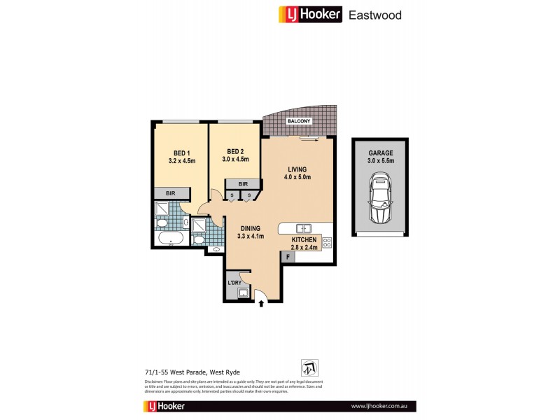 71/1-55 West Parade, West Ryde NSW 2114 Floorplan
