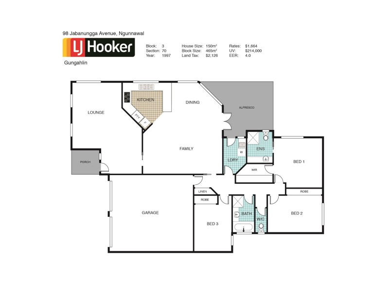 98 Jabanungga Avenue, Ngunnawal ACT 2913 Floorplan