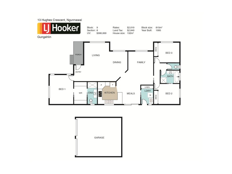 13 Hughes Crescent, Ngunnawal ACT 2913 Floorplan