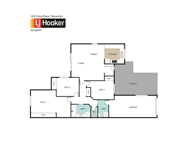 13/3 Elvire Place, Palmerston ACT 2913 Floorplan