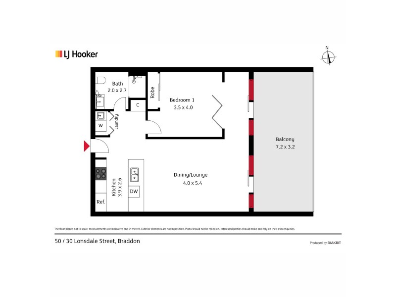 50/30 Lonsdale Street, Braddon ACT 2612 Floorplan