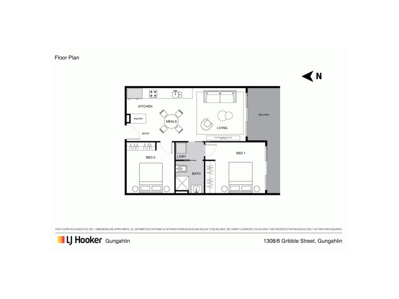 1308/6 Gribble Street, Gungahlin ACT 2912 Floorplan