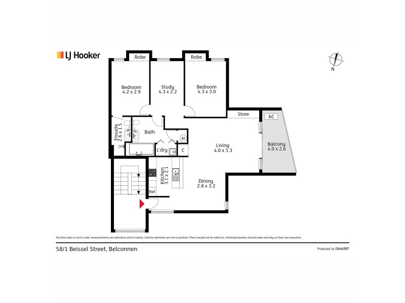 58/1 Beissel Street, Belconnen ACT 2617 Floorplan