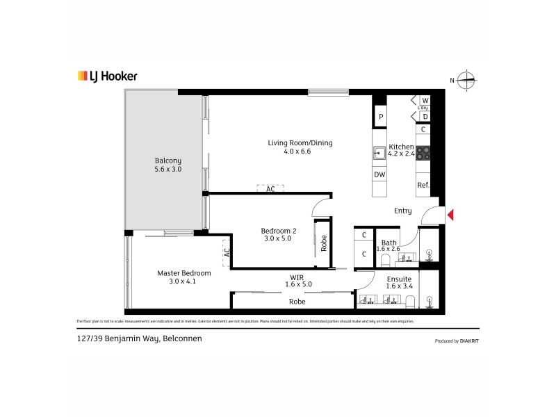 127/39 Benjamin Way, Belconnen ACT 2617 Floorplan