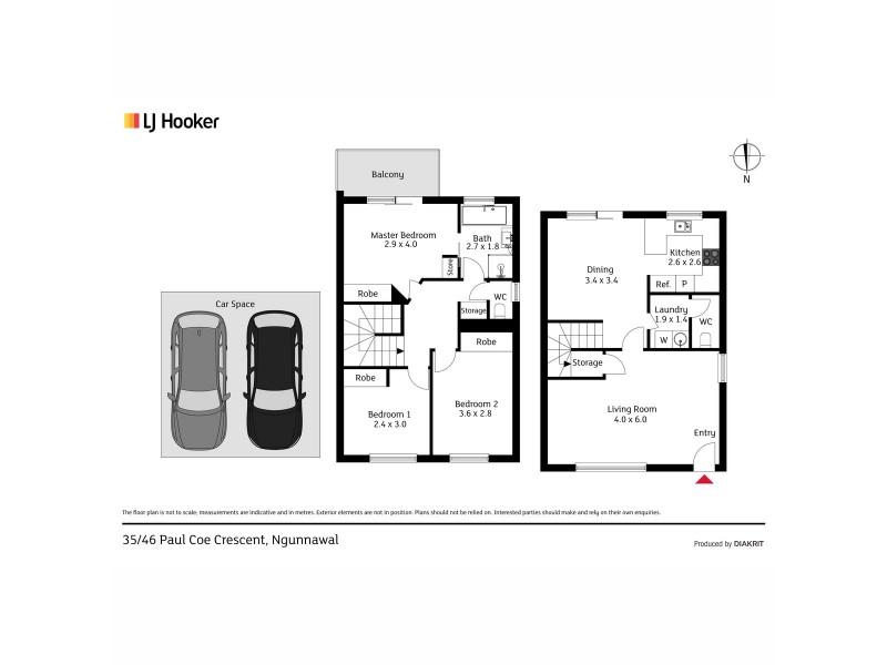35/46 Paul Coe Crescent, Ngunnawal ACT 2913 Floorplan