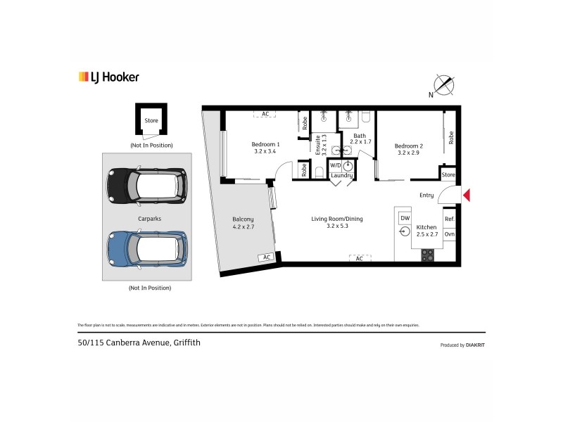 50/115 Canberra Avenue, Griffith ACT 2603 Floorplan
