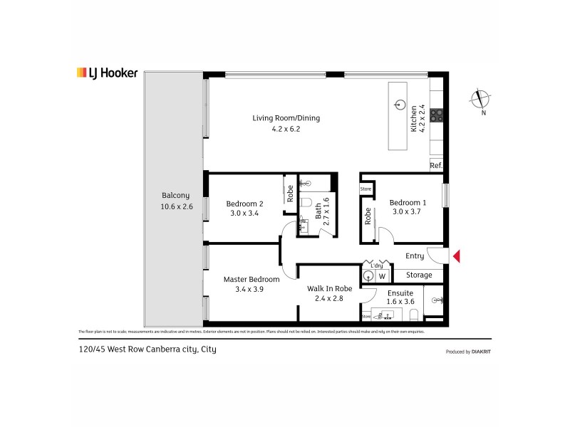 120/45 West Row, City ACT 2601 Floorplan