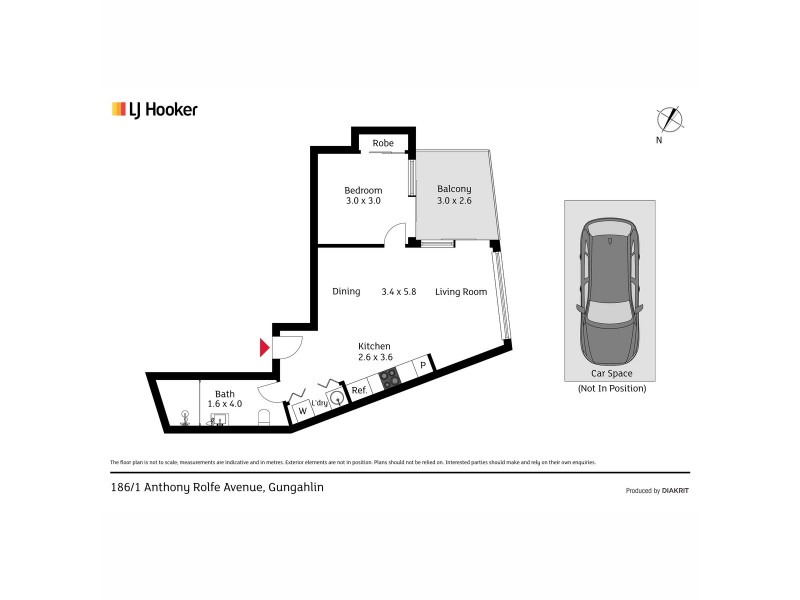 186/1 Anthony Rolfe Avenue, Gungahlin ACT 2912 Floorplan