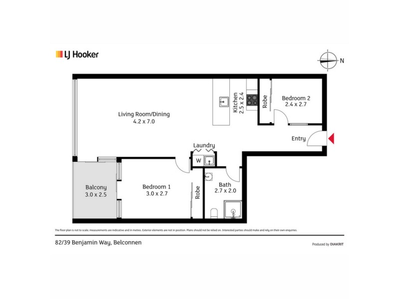 82/39 Benjamin Way, Belconnen ACT 2617 Floorplan