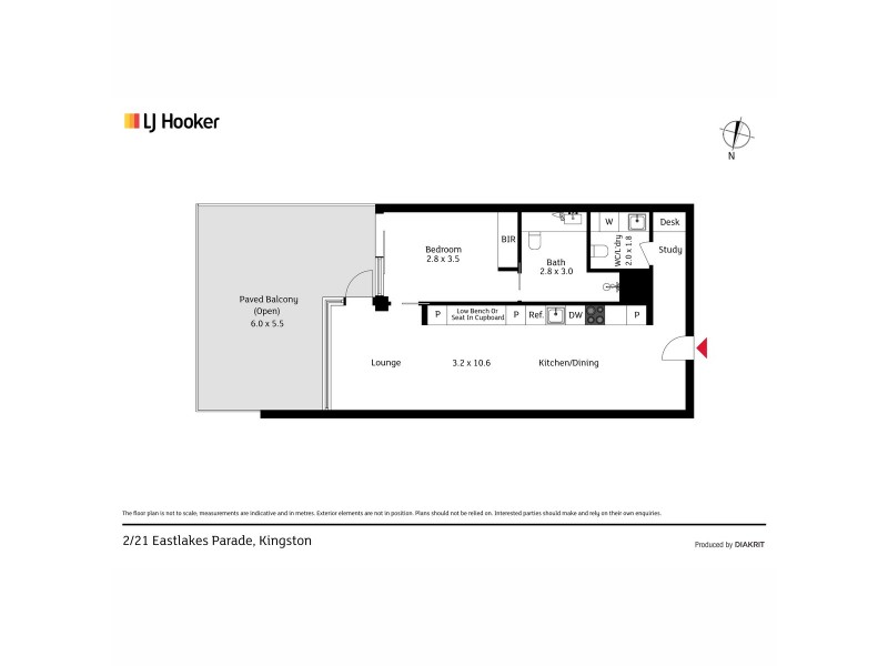 2/21 Eastlake Parade, Kingston ACT 2604 Floorplan