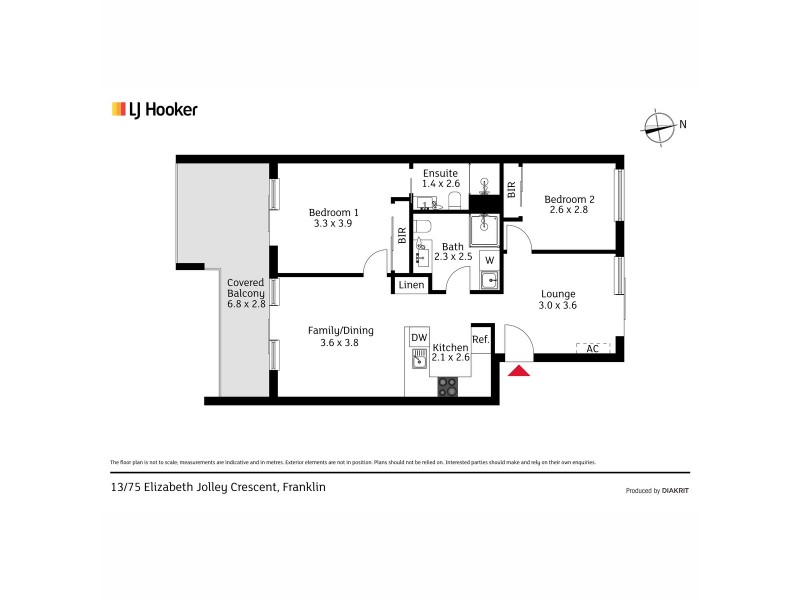 13/75 Elizabeth Jolley Cresent, Franklin ACT 2913 Floorplan