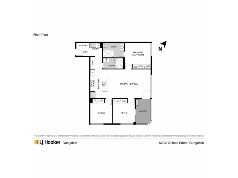 509/2 Gribble Street, Gungahlin ACT 2912 Floorplan