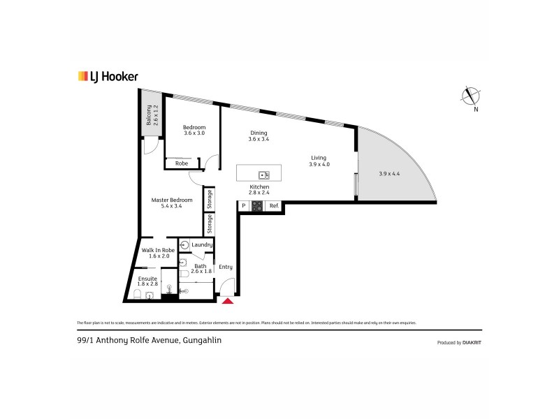 99/1 Anthony Rolfe Avenue, Gungahlin ACT 2912 Floorplan
