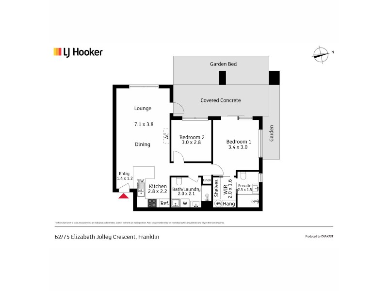 62/75 Elizabeth Jolley Crescent, Franklin ACT 2913 Floorplan