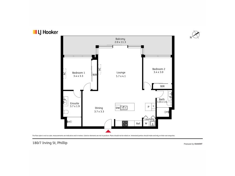 180/7 Irving Street, Phillip ACT 2606 Floorplan
