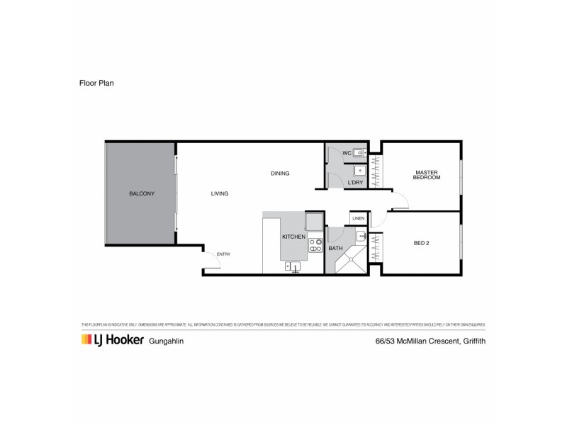 66/53 McMillan Crescent, Griffith ACT 2603 Floorplan