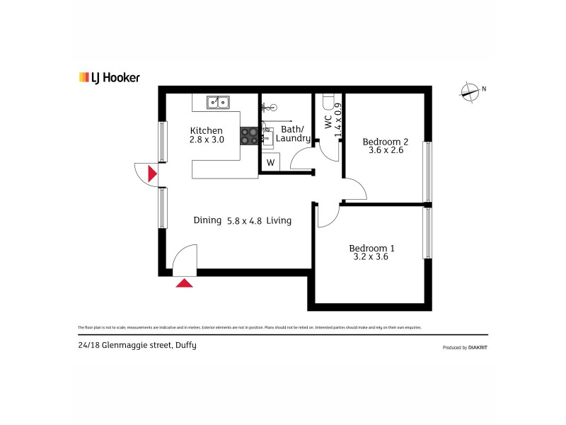 24/18 Glenmaggie Street, Duffy ACT 2611 Floorplan