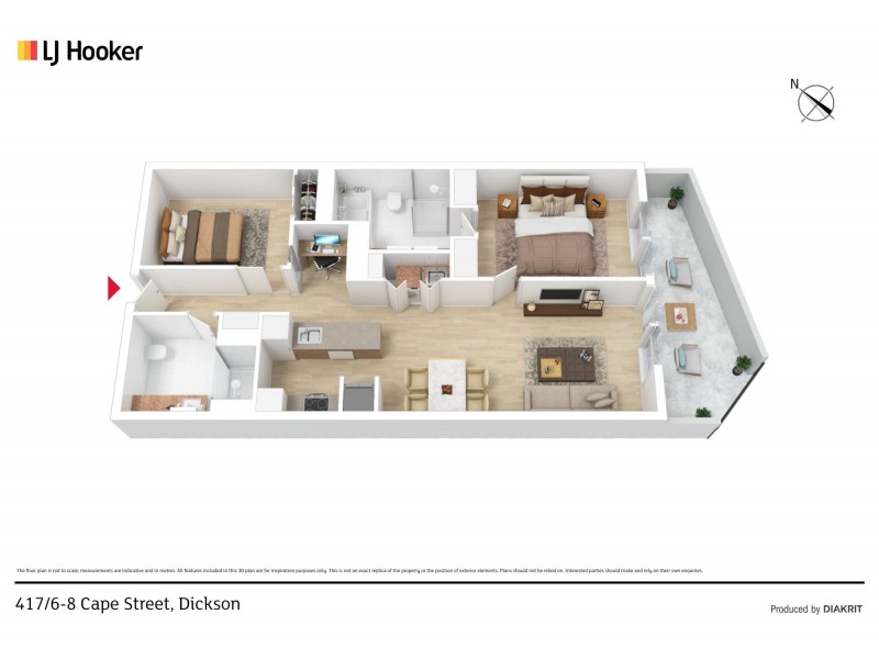 417/6 Cape Street, Dickson ACT 2602 Floorplan