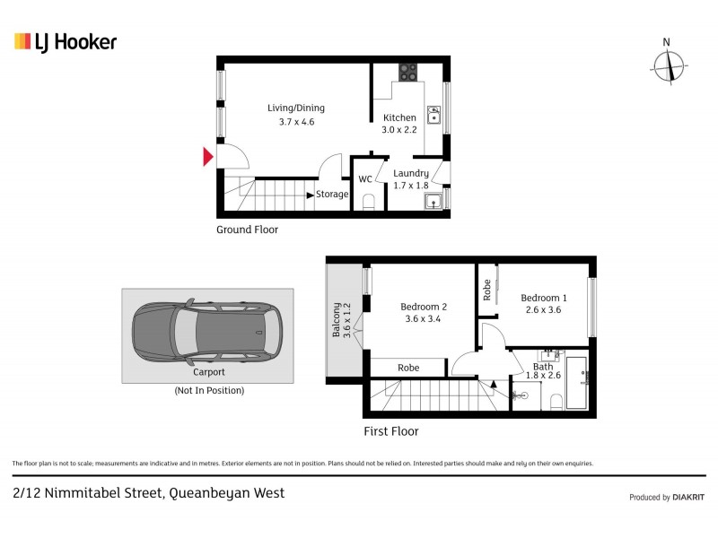2/12 Nimmitabel Street, Queanbeyan West NSW 2620 Floorplan