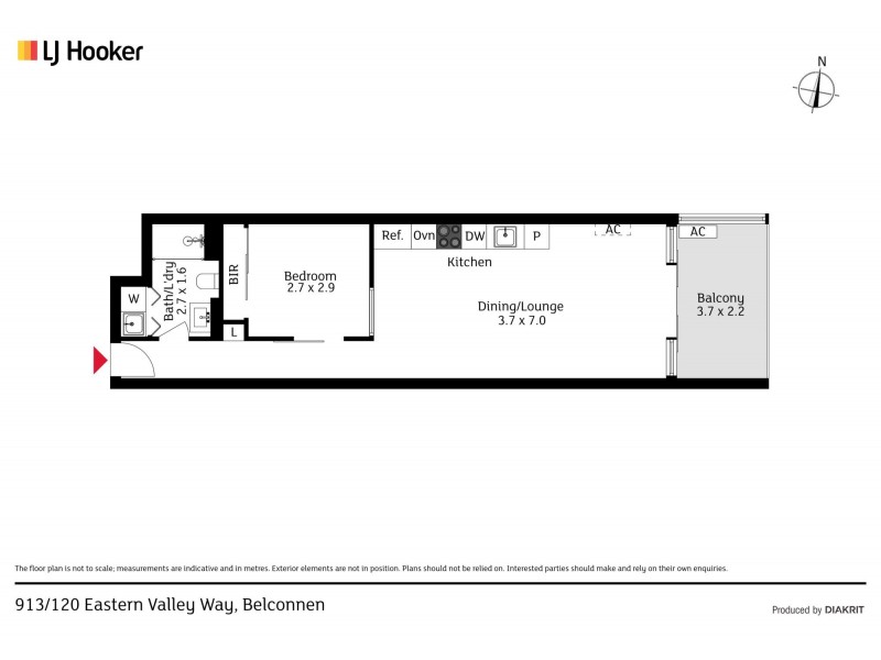 913/120 Eastern Valley Way, Belconnen ACT 2617 Floorplan