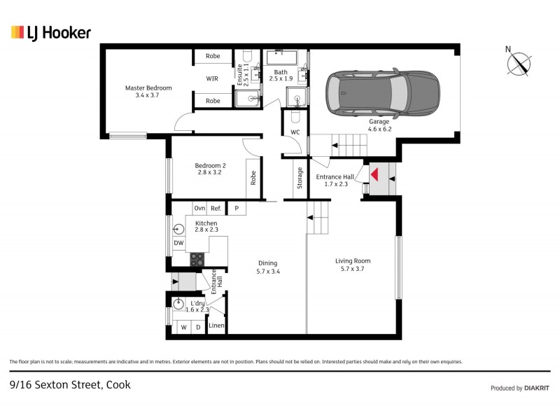 9/16 Sexton Street, Cook ACT 2614 Floorplan