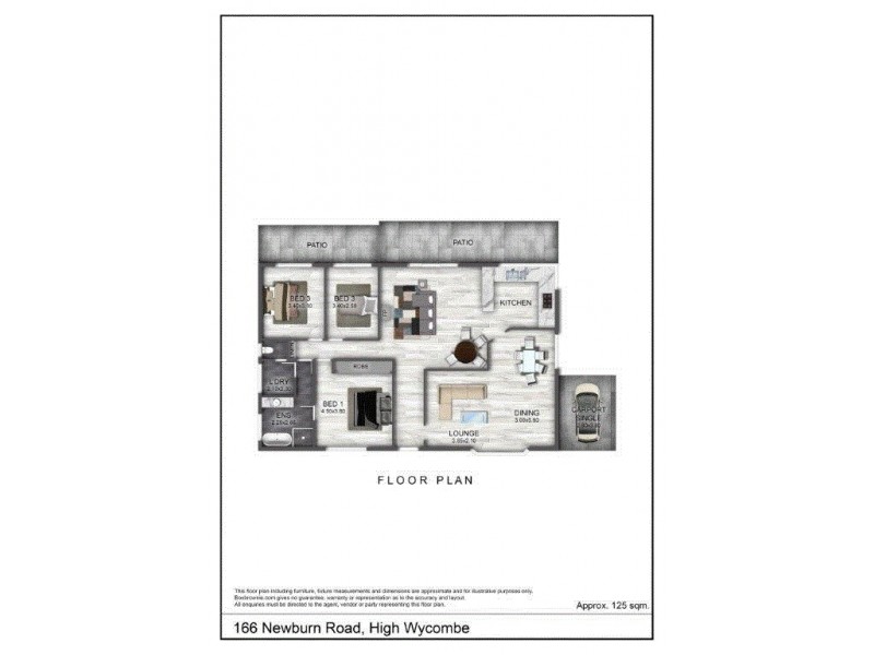 166 Newburn Road, High Wycombe WA 6057 Floorplan