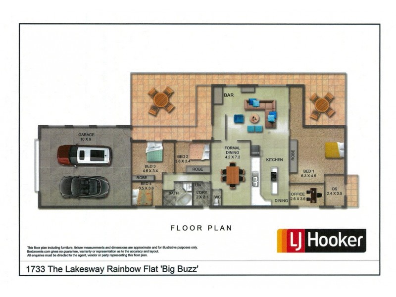 1733 The Lakes Way, Rainbow Flat NSW 2430 Floorplan