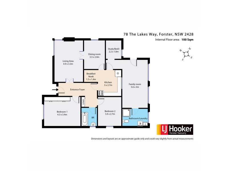 78 The Lakes Way, Forster NSW 2428 Floorplan