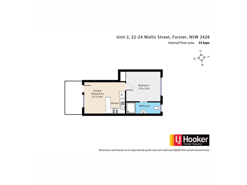 2/22 Wallis Street, Forster NSW 2428 Floorplan