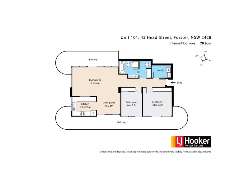 101/45 Head Street, Forster NSW 2428 Floorplan