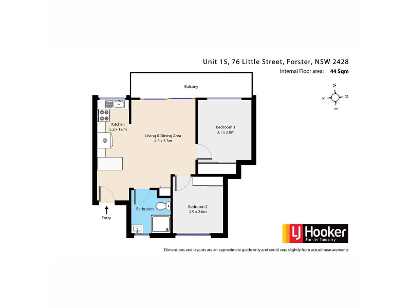 15/76 Little Street, Forster NSW 2428 Floorplan
