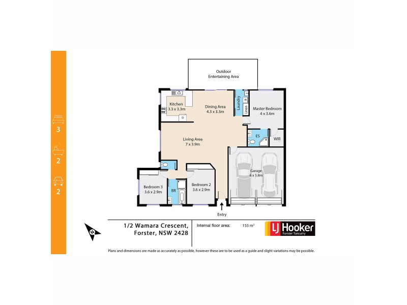 1/2 Wamara Crescent, Forster NSW 2428 Floorplan