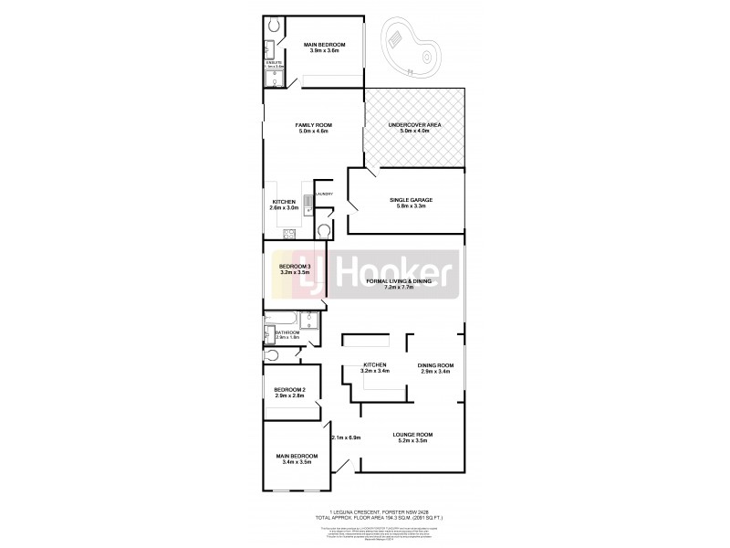 1 Leguna Crescent, Forster NSW 2428 Floorplan
